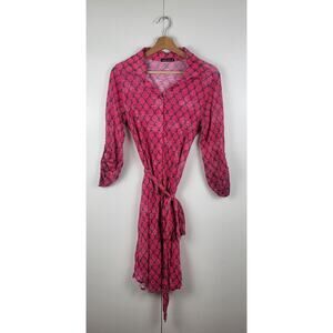 David Cline Fuchsia Geometric Mini Dress